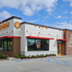 The exterior of a new Popeyes restaurant in Marrerro, Louisiana